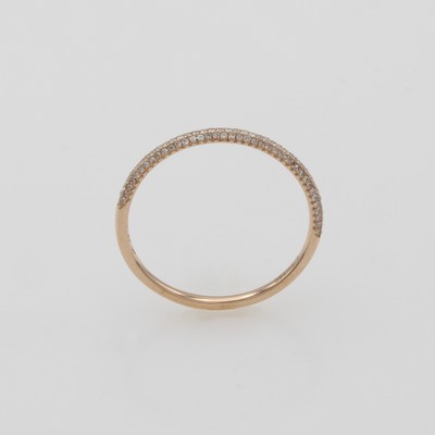 27088530a - Vorsteckring mit Brillanten, RoséG 585/000, 118 Brill. zus. ca. 0.15 ct feines ...