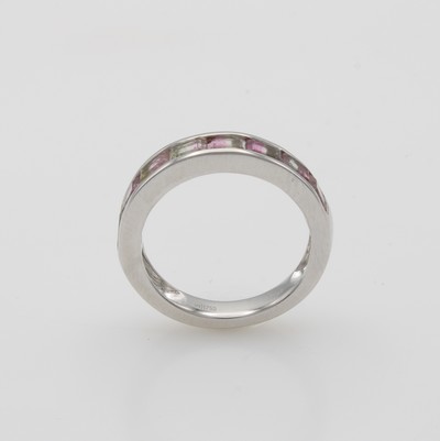 27088532a - Ring mit Turmalinen, WG 750/000, grüne u. roséfarb. Turmaline zus. ca. 1.95 ct rundum ...