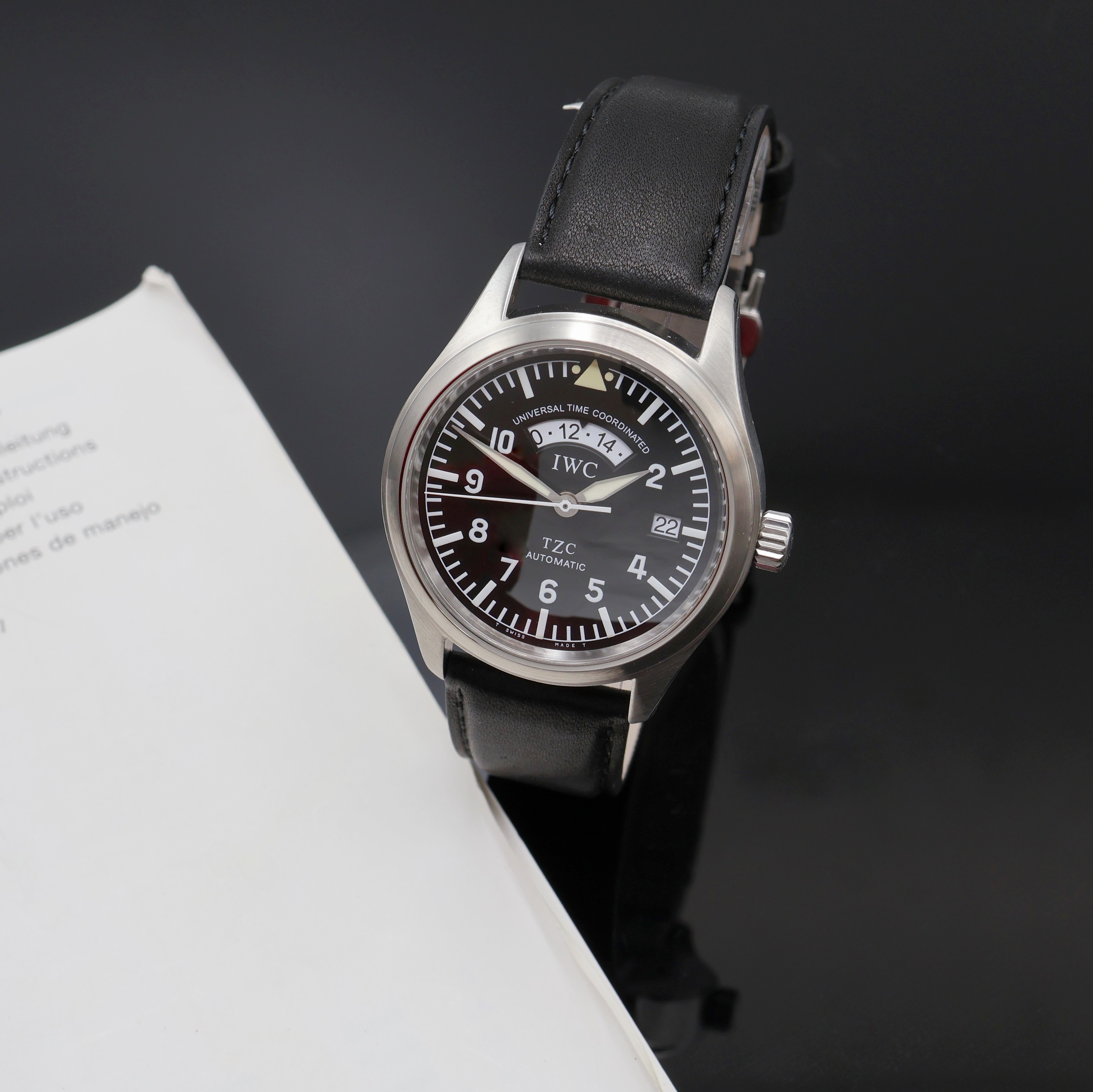Image 27088635 - IWC Fliegeruhr Spitfire UTC Herrenarmbanduhr Referenz 3251, Automatik, Edelstahlgeh., ...