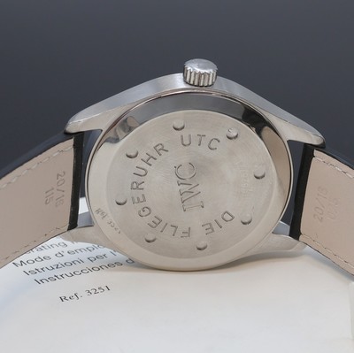 27088635c - IWC Fliegeruhr Spitfire UTC Herrenarmbanduhr Referenz 3251, Automatik, Edelstahlgeh., ...