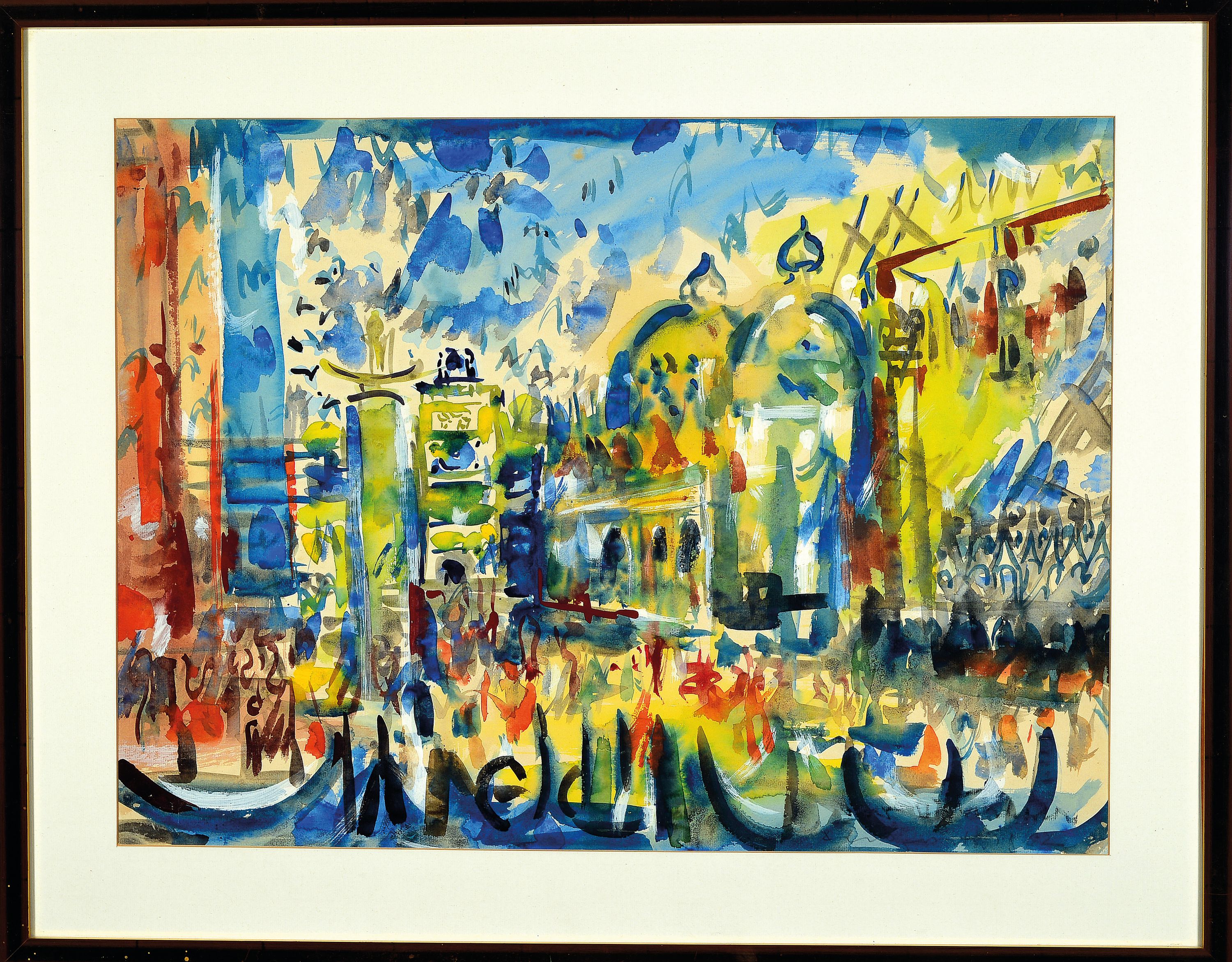 Image 27088780 - Otto Ditscher, 1903-1987 Neuhofen, Ansicht aus Venedig, Gouache auf Papier, rechts unten ...