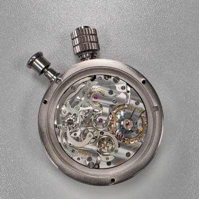 27088766f - ED HEUER & Co Super-Autavia Rally-Einbauuhr mit Chronograph, Schweiz um 1965, verchr. ...