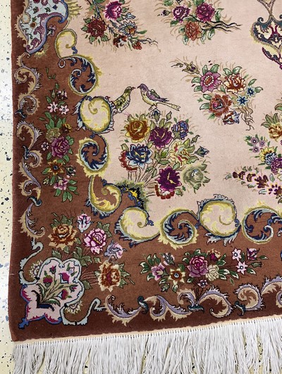 27088767b - Täbriz fein(50 Raj), Persien, Ende 20.Jhd, Korkwolle mit Seide, ca. 256 x 158 cm ...