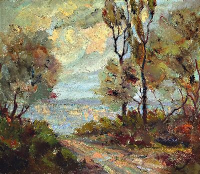 Image Karl Philipp Spitzer, 1887-1959 Speyer, Im Rheinwald, rückseitig so betitelt, Öl/ Lwd, ...