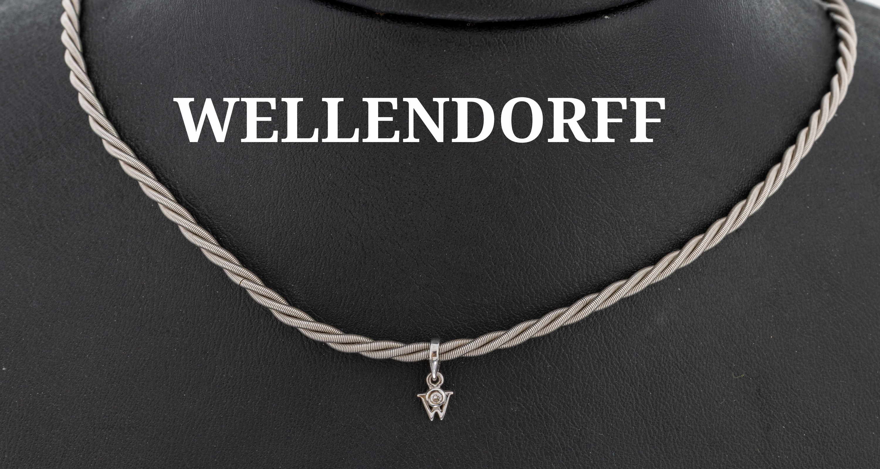 Image 27089291 - 18 kt Gold WELLENDORFF Collier, WG 750/000,Modell Silky, 3-rhg. in sich gedreht, leicht ...