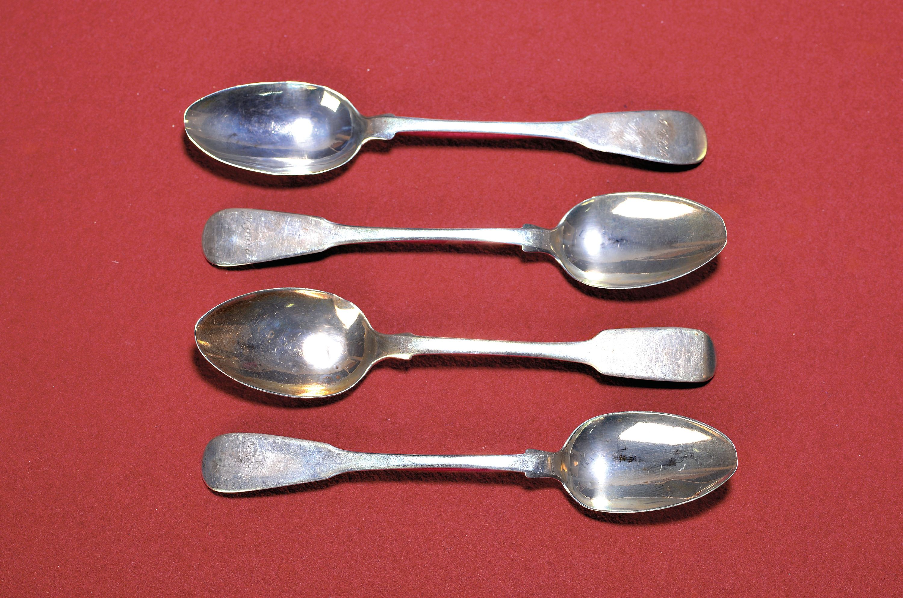 Image 27089639 - 6 silver spoons: William IV, Glasgow, 1834 andGeorge IV, London, 1828, silver, ...