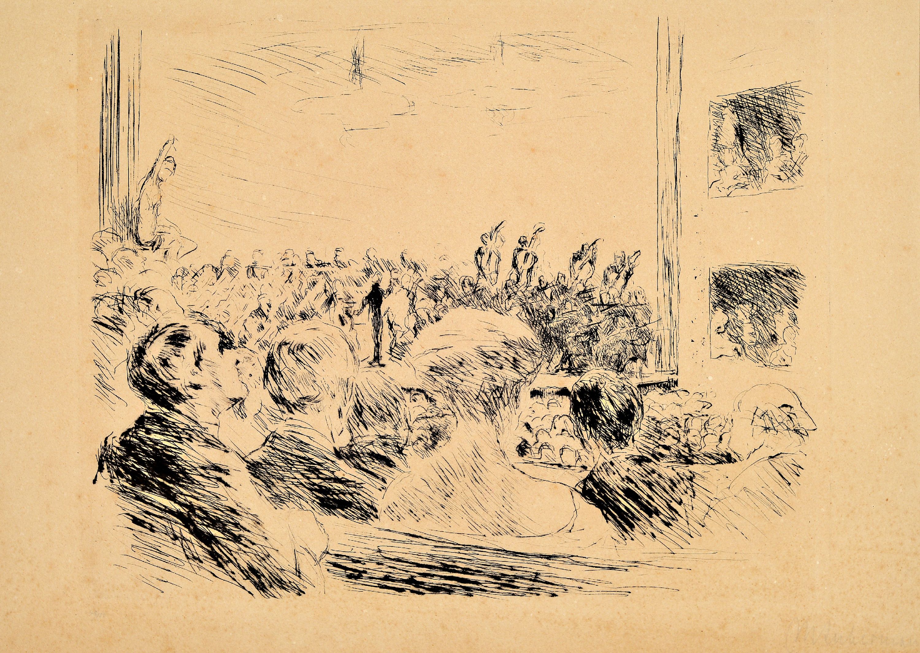 Image 27089648 - Max Liebermann, Berlin 1947 - 1935, Das Konzert, Kaltnadelradierung