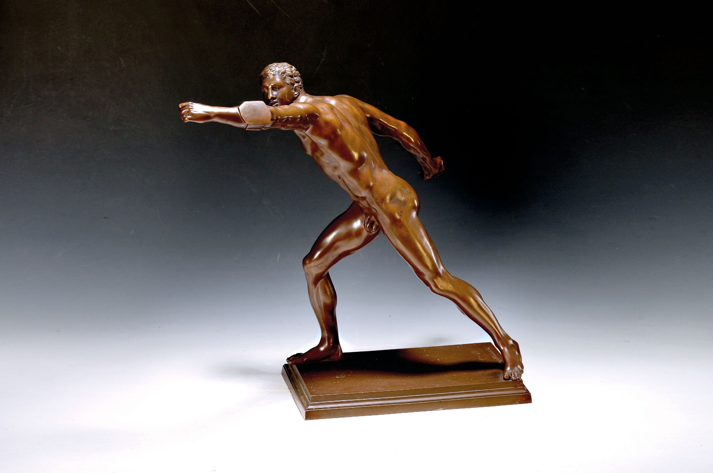 Image 27089687 - Sehr großer borghesischer Fechter, um 1900/20, nach antike Vorbild, Bronzefigur, ...