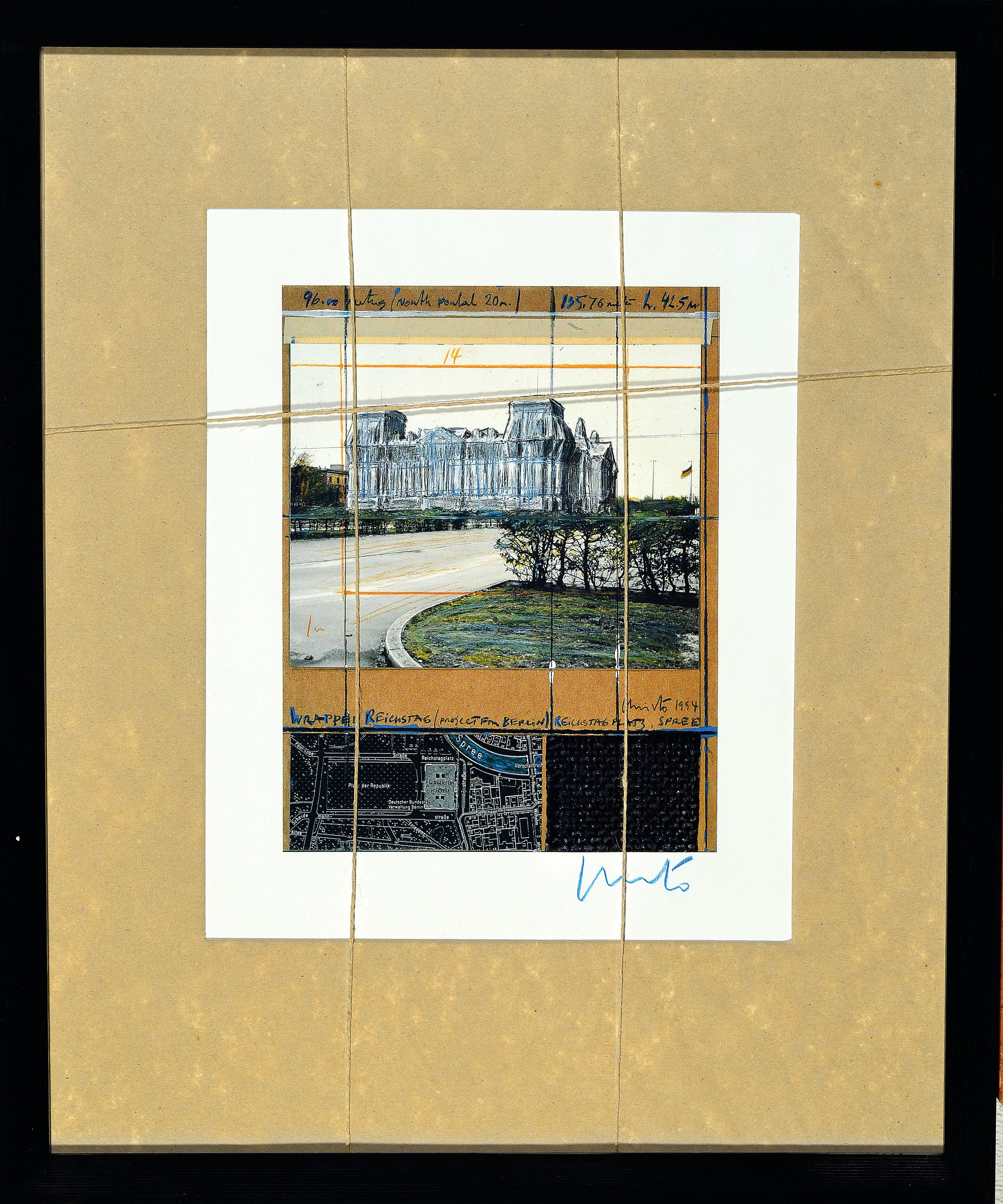 Image 27089754 - Christo und Jeanne Claude, Wrapped Reichstag Druck XIV, Project for Berlin, ...