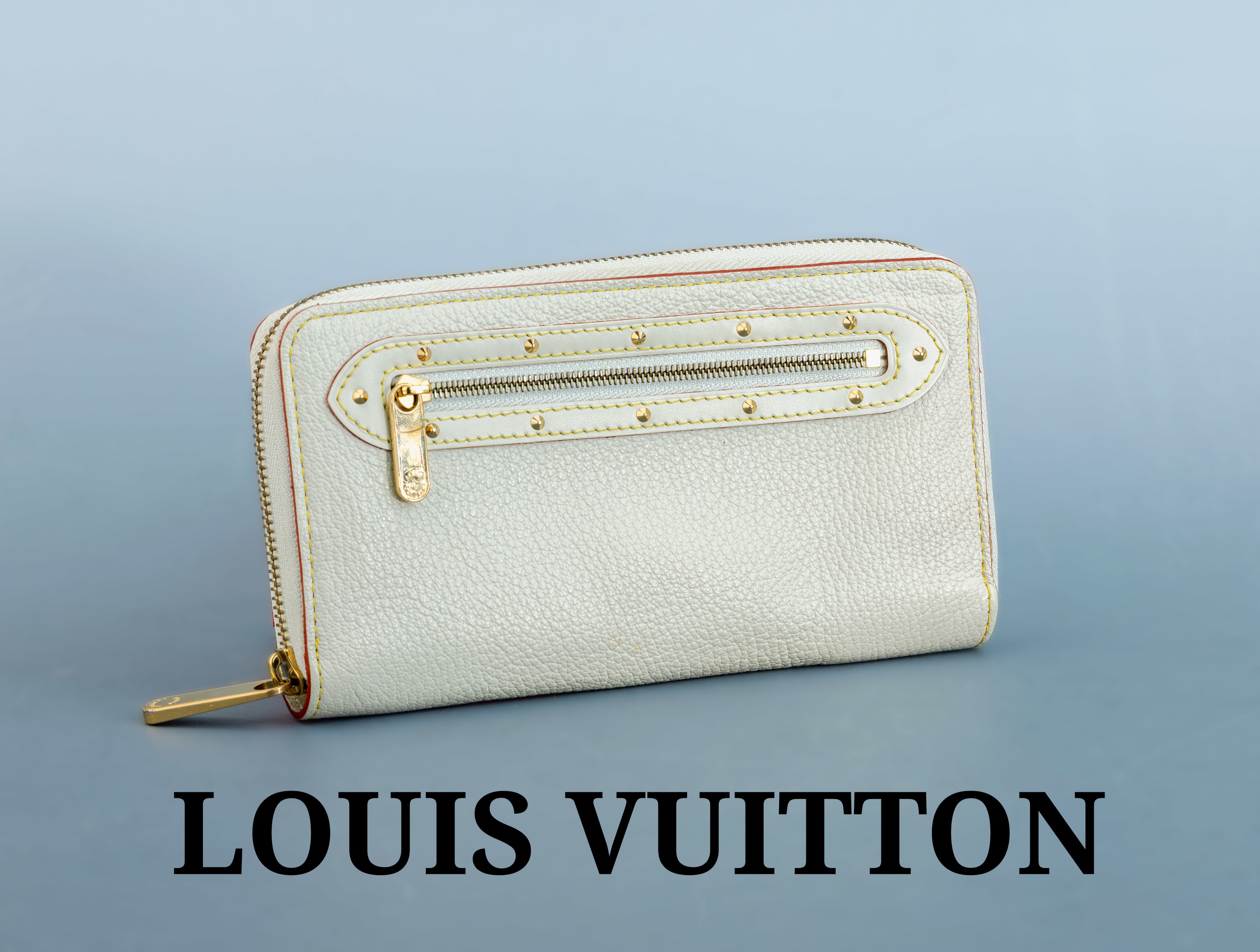 Image 27090983 - LOUIS VUITTON Geldbörse, ´Suhali Blanc´, cremefarb. Leder, Monturen und Nieten Metall ...