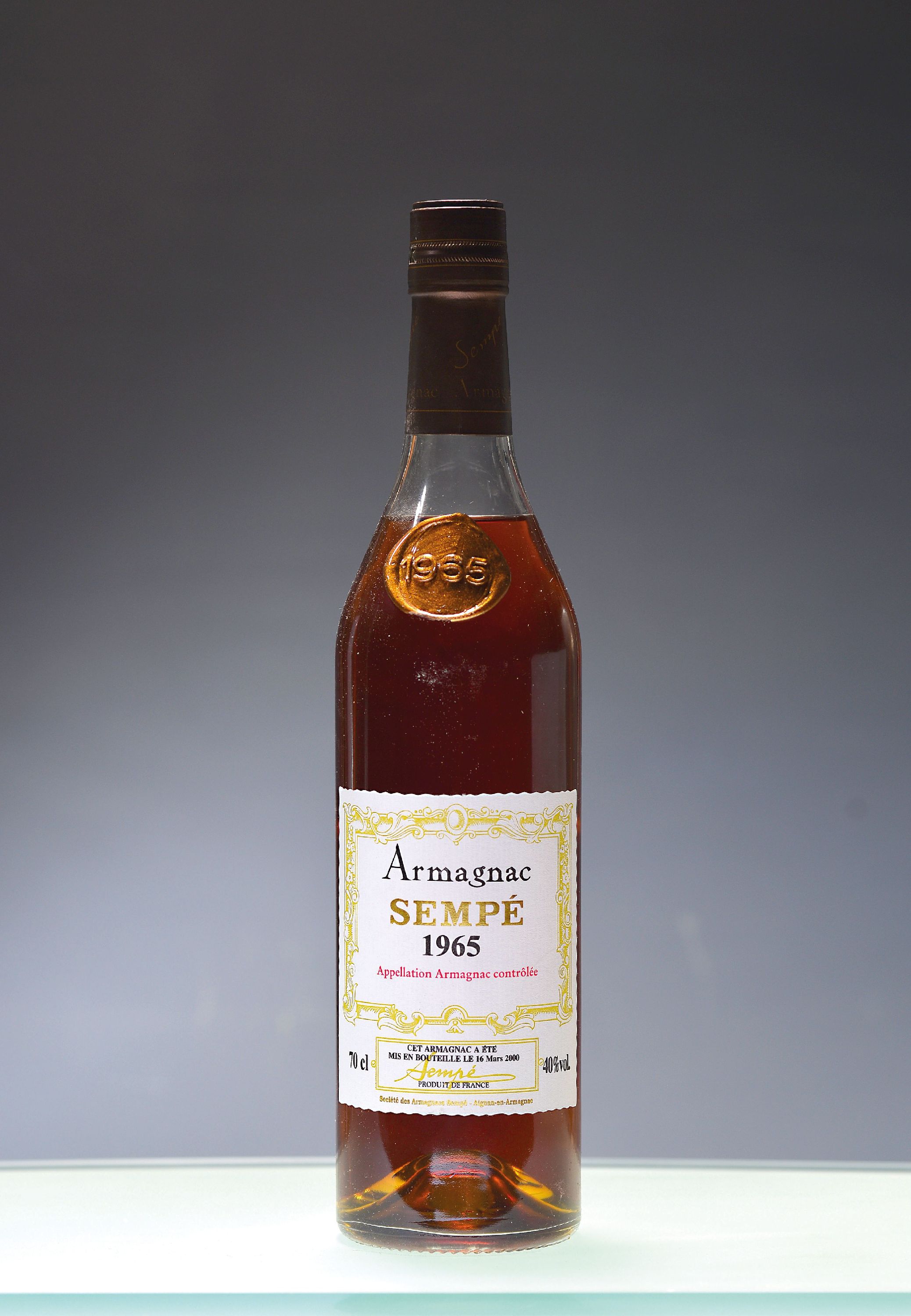 Image 27090990 - Eine Flasche Armagnac Sempré 1965, 40% Vol., 70cl, orig. verkorkt und unverkostet in ...