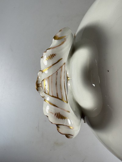 27090987m - Large potpourri vase, Fürstenberg, 20th century, porcelain, colorful floral bouquet ...
