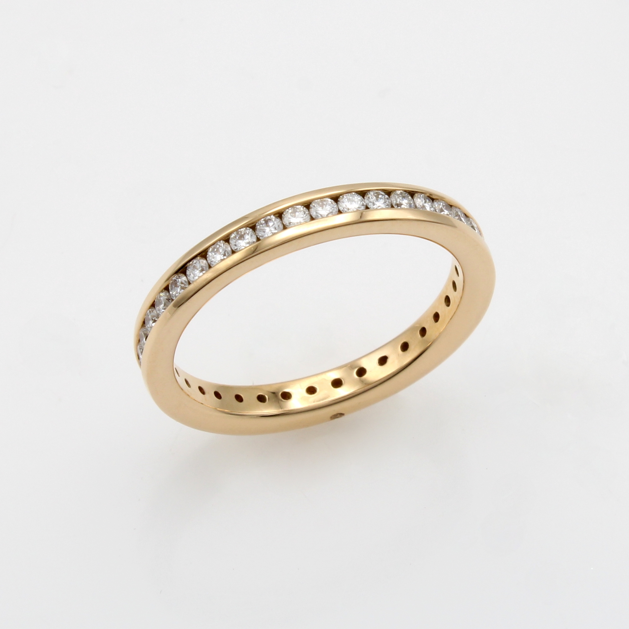 Image 27091099 - Memoryring mit Brillanten, RG 750/000, 41 Brill. zus. ca. 0.75 ct Weiß/si, RW ca. 54 ...