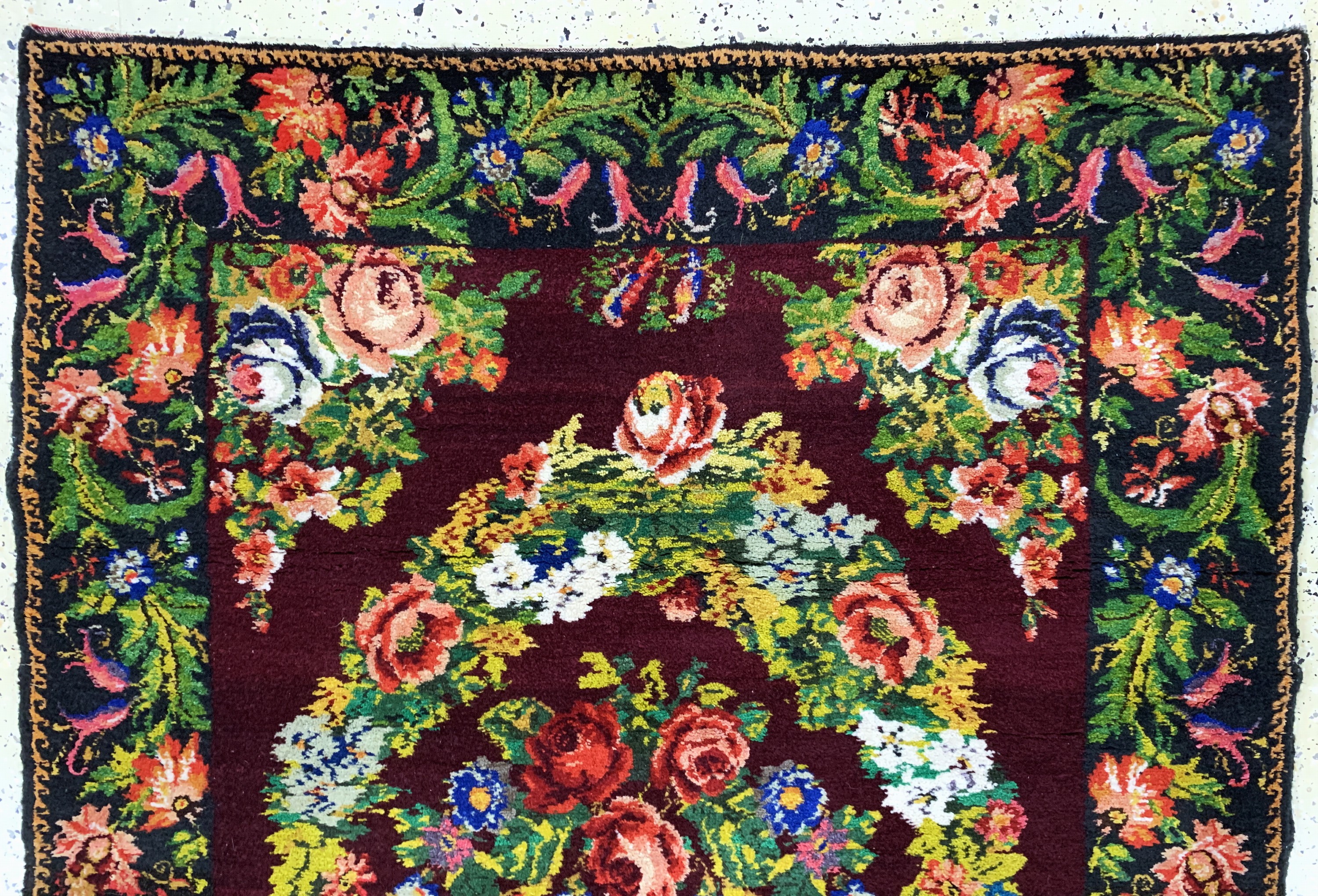 Detail a: Karabagh alt, Kaukasus, Anfang 20.Jhd, Wolle auf Baumwolle, ca. 202 x 134 cm, EHZ: 2
