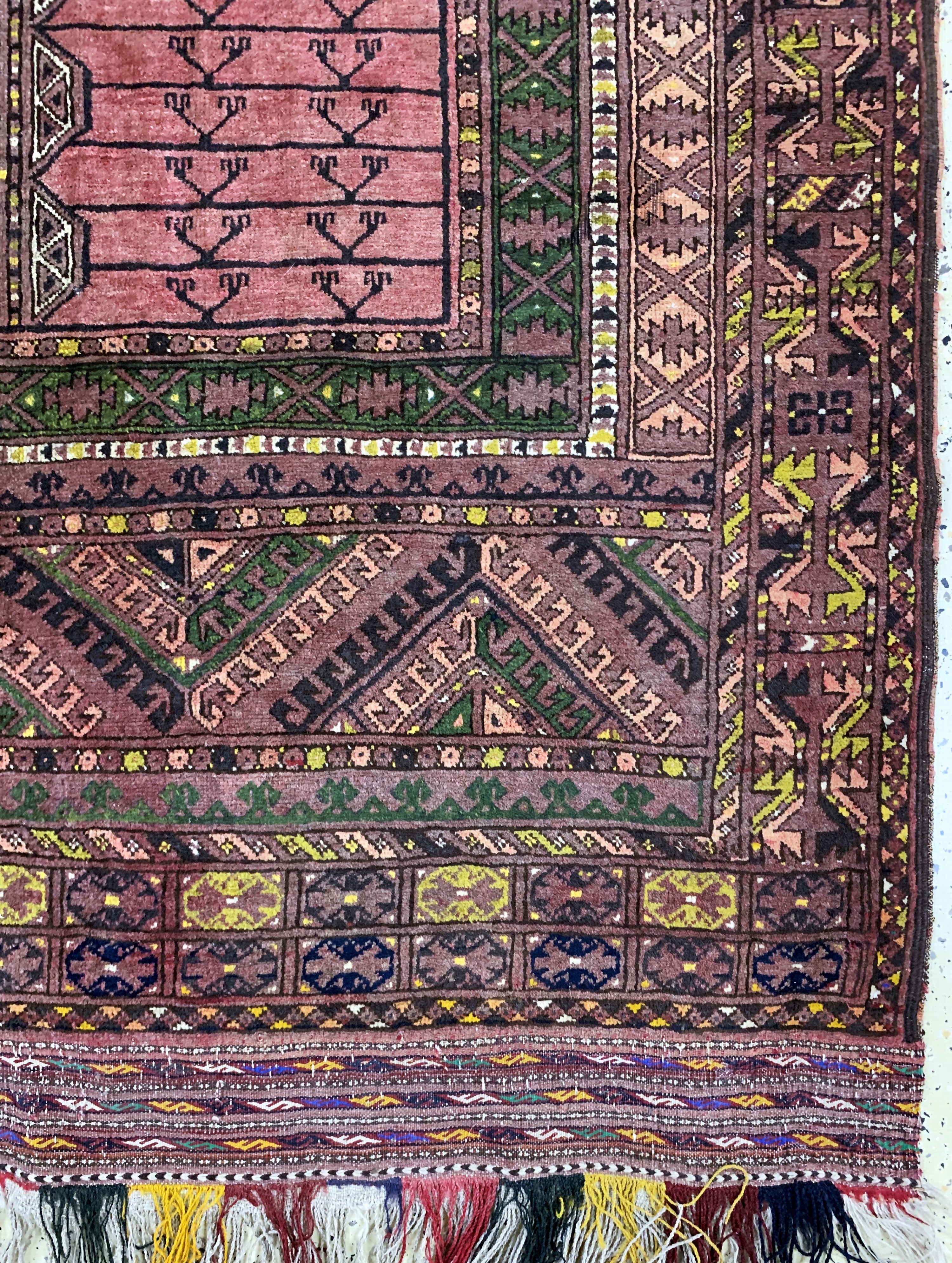 Detail a: Ersari Engsi, Afghanistan, Anfang 20.Jhd, Wolle auf Wolle, ca. 240 x 170 cm, EHZ: 2