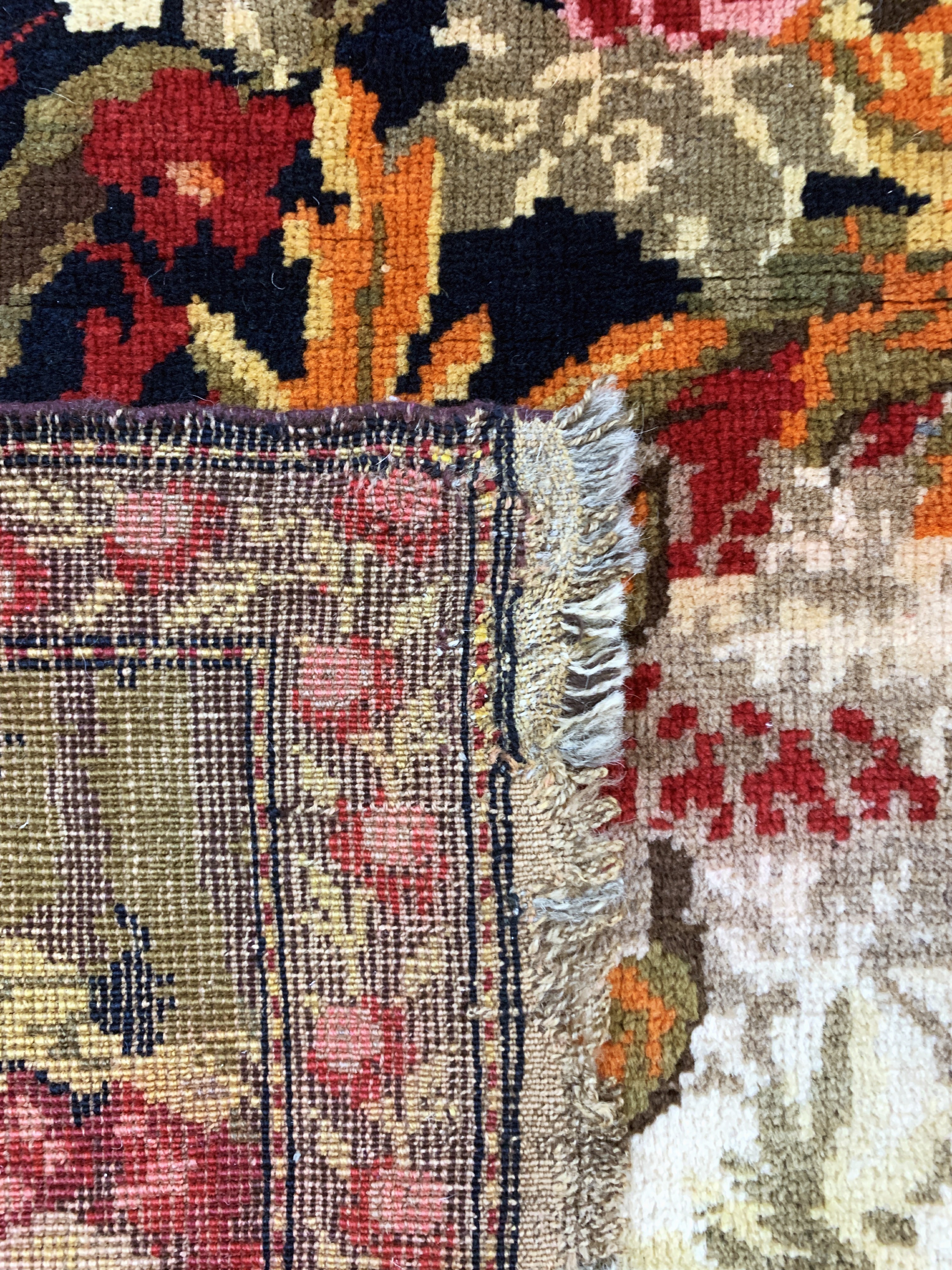Detail e: Karabagh antik, Kaukasus, um 1900, Wolle auf Wolle, ca. 190 x 123 cm, EHZ: 2