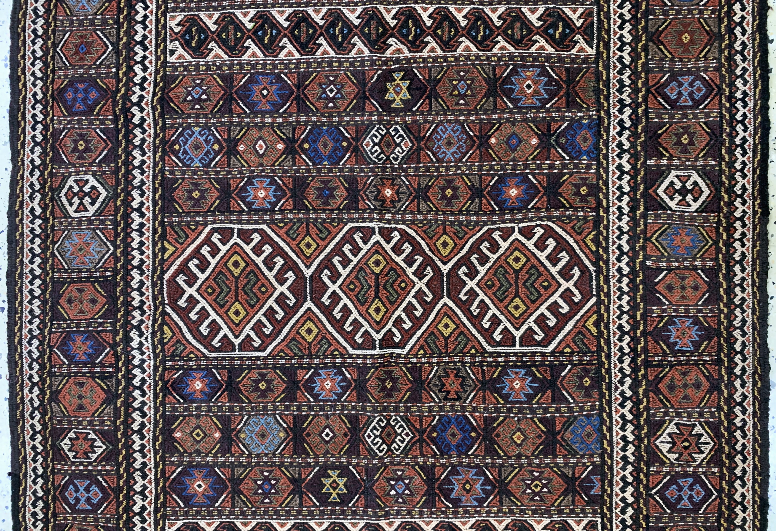 Detail b: Sumakh alt, Türkei, Mitte 20.Jhd, Wolle aufWolle, ca. 205 x 116 cm, EHZ: 2