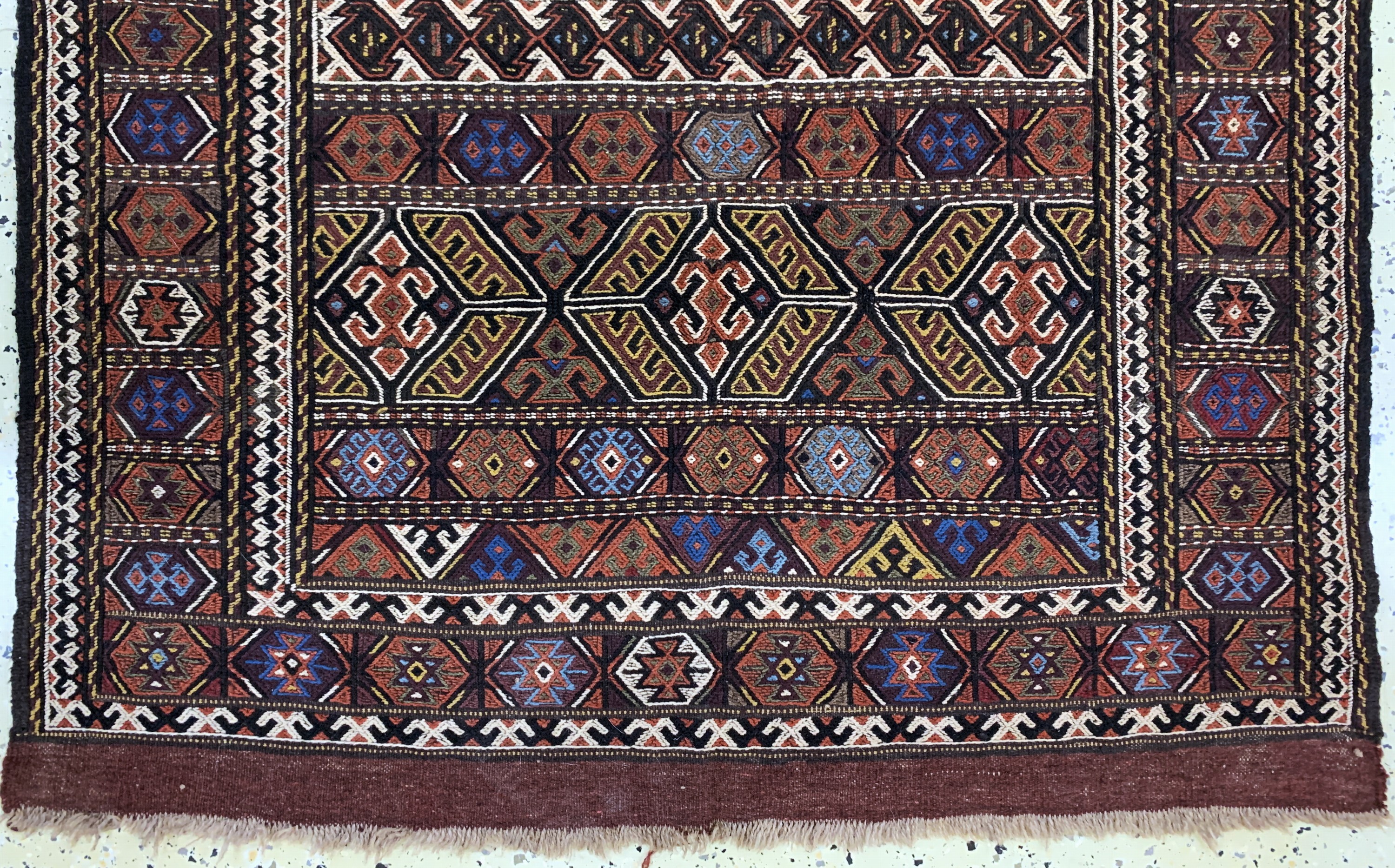 Detail c: Sumakh alt, Türkei, Mitte 20.Jhd, Wolle aufWolle, ca. 205 x 116 cm, EHZ: 2