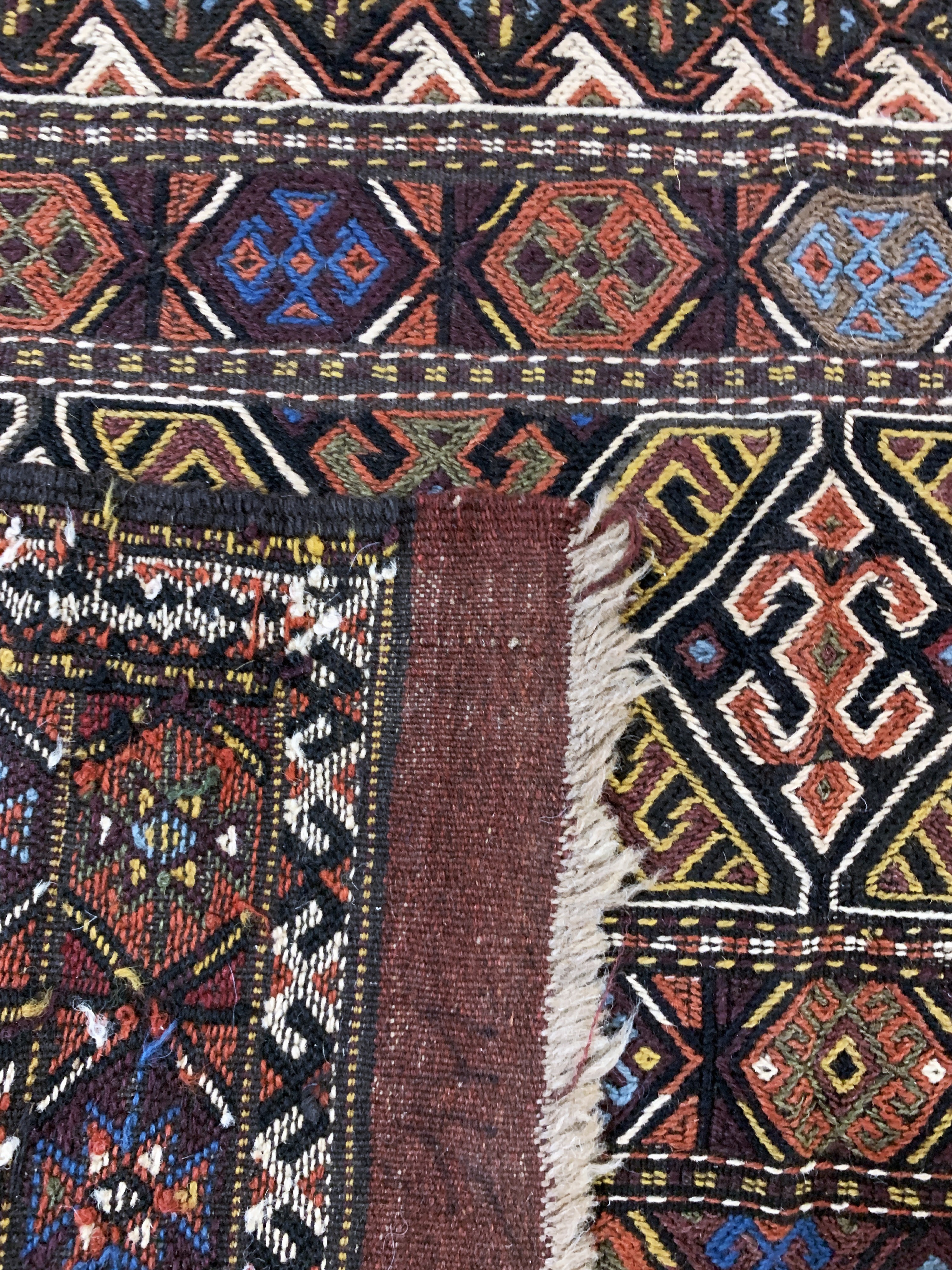 Detail e: Sumakh alt, Türkei, Mitte 20.Jhd, Wolle aufWolle, ca. 205 x 116 cm, EHZ: 2