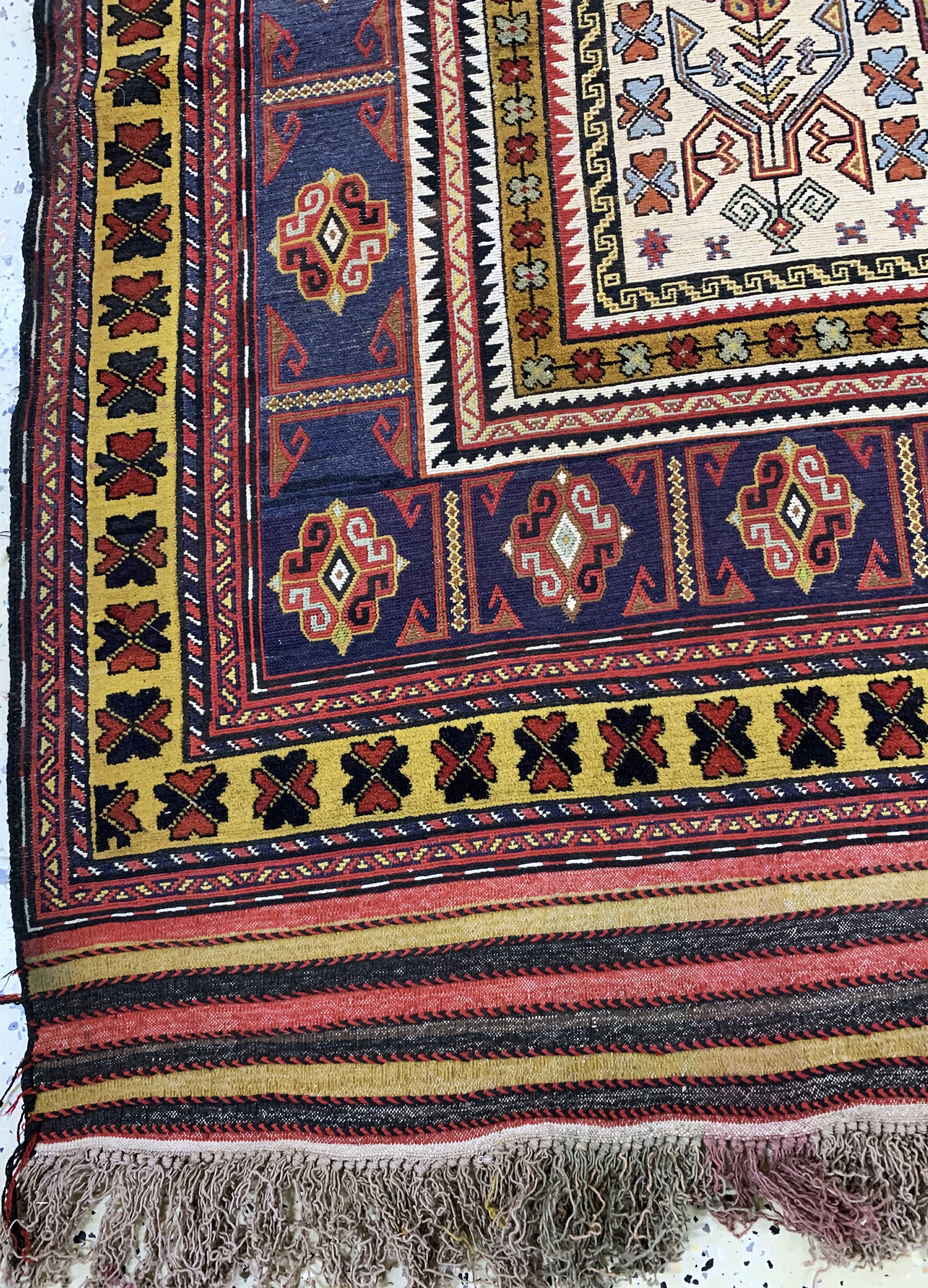 Detail b: Sumakh"relief"alt, Türkei, Mitte 20.Jhd, Wolle auf Wolle, ca. 260 x 165 cm, EHZ: 2
