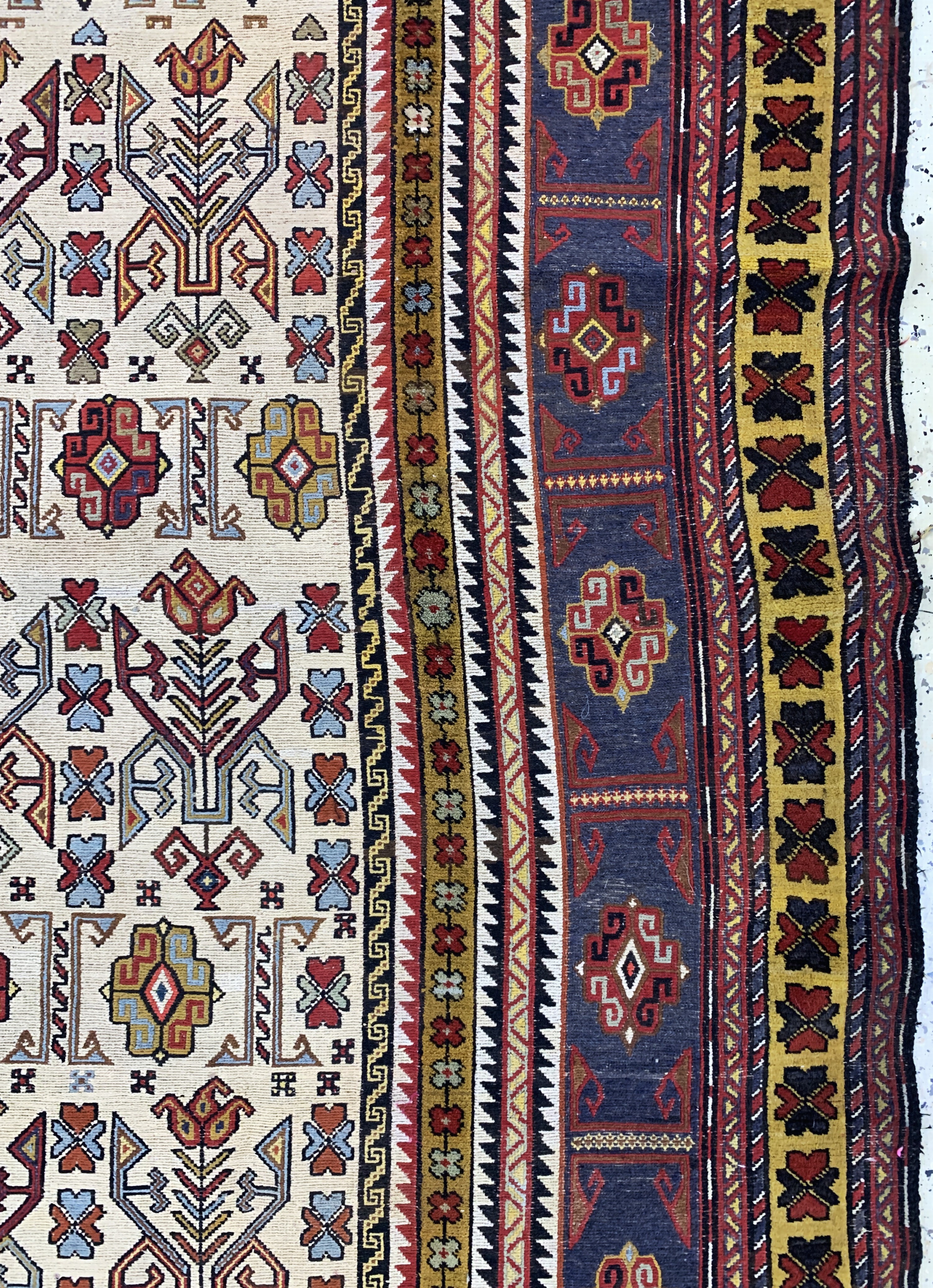 Detail d: Sumakh"relief"alt, Türkei, Mitte 20.Jhd, Wolle auf Wolle, ca. 260 x 165 cm, EHZ: 2
