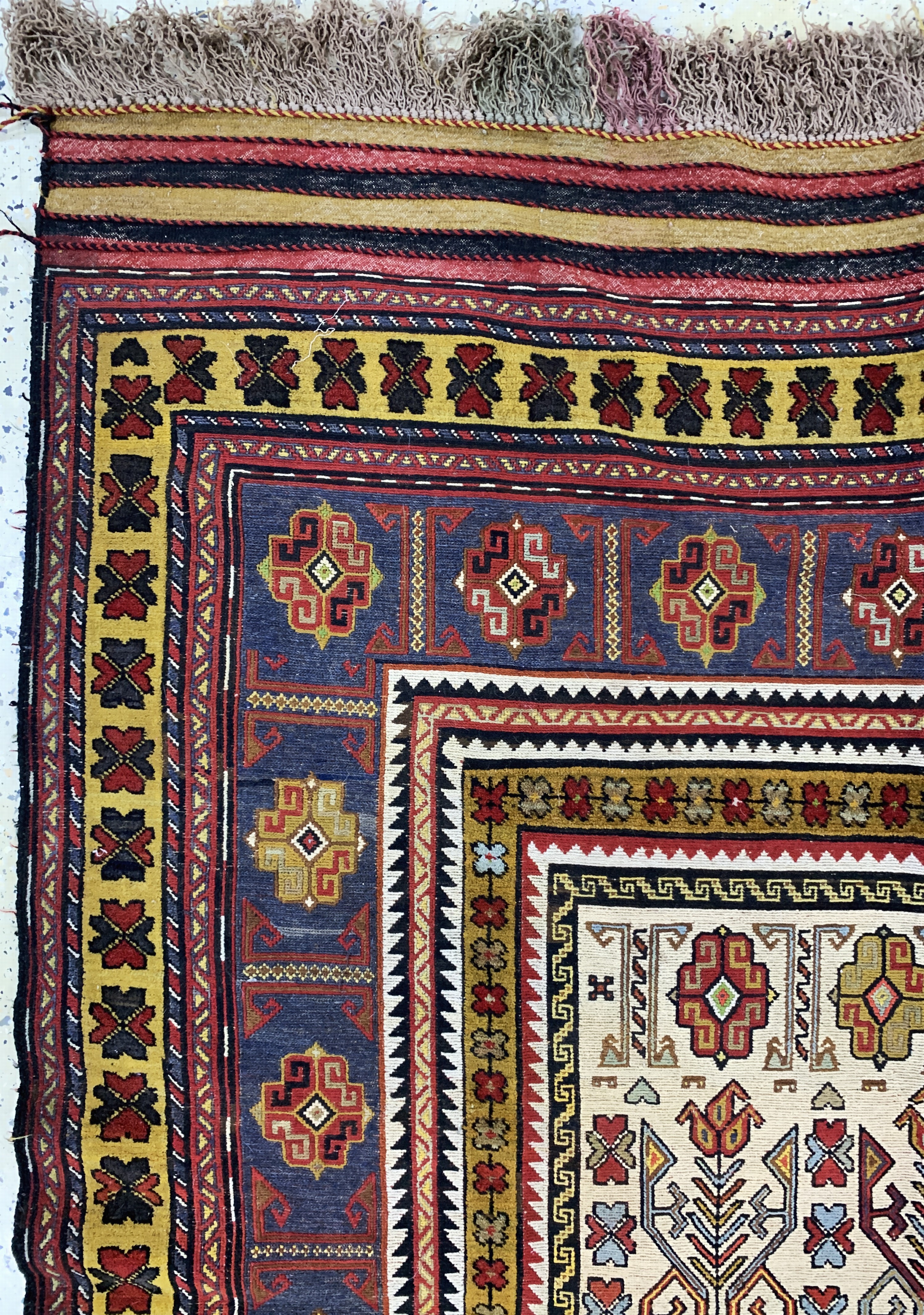 Detail e: Sumakh"relief"alt, Türkei, Mitte 20.Jhd, Wolle auf Wolle, ca. 260 x 165 cm, EHZ: 2