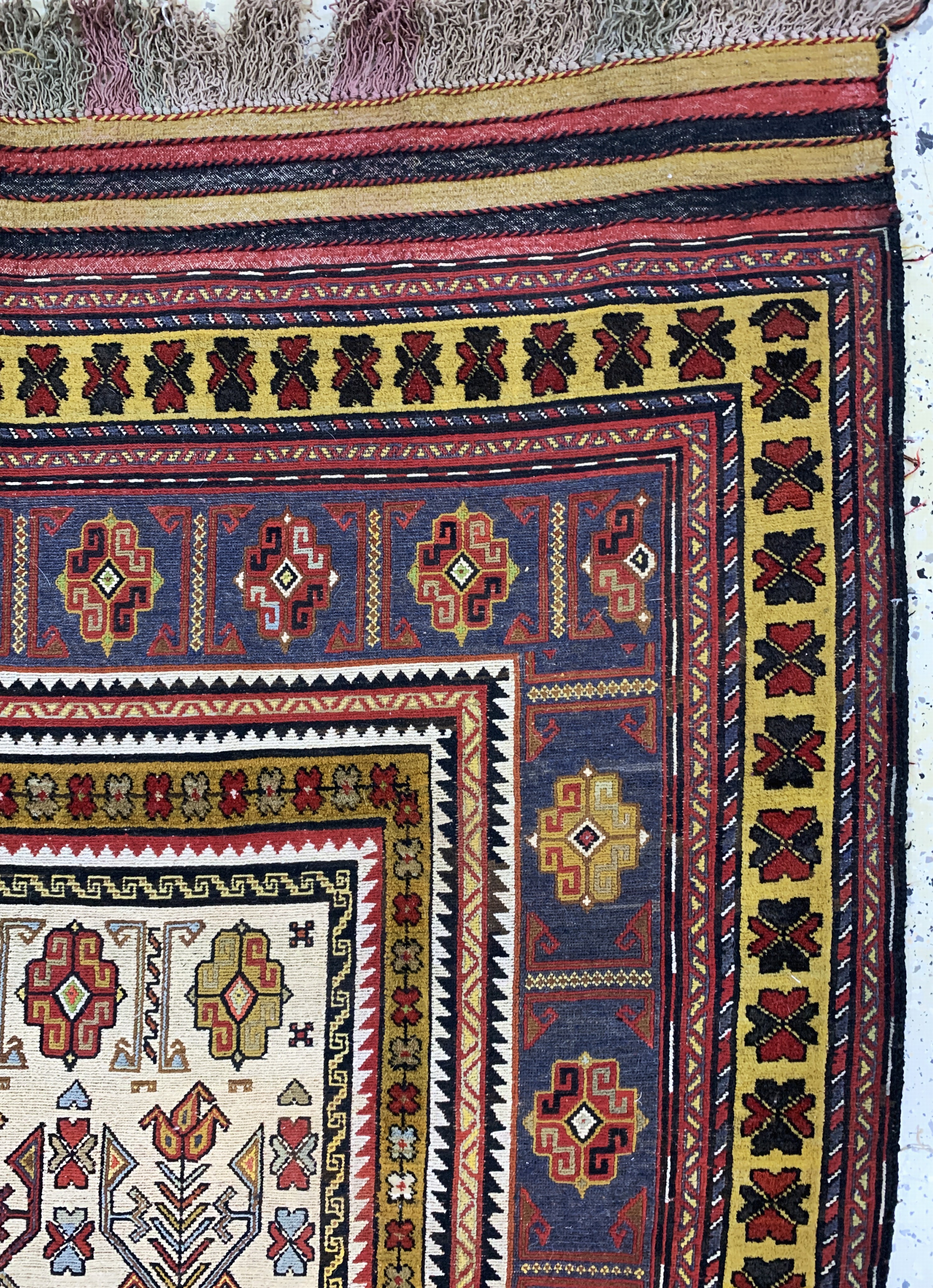 Detail f: Sumakh"relief"alt, Türkei, Mitte 20.Jhd, Wolle auf Wolle, ca. 260 x 165 cm, EHZ: 2