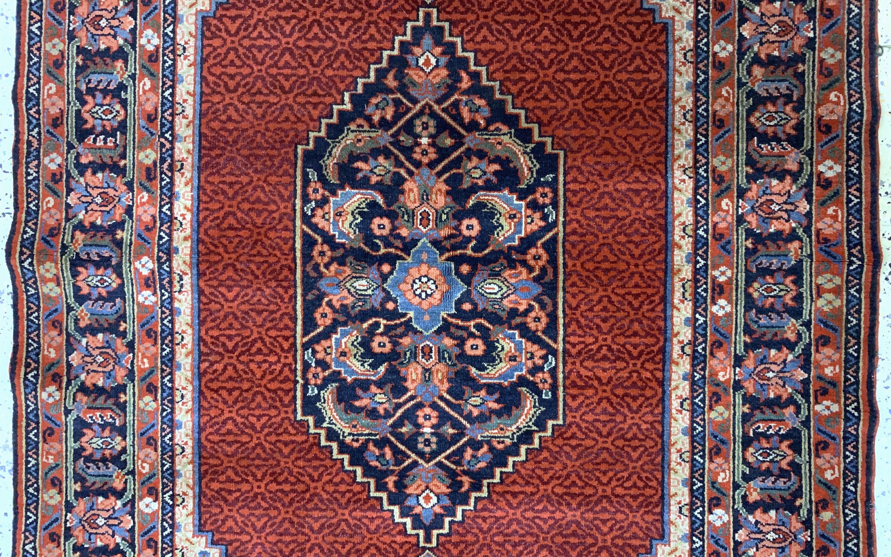 Detail b: Schirwan alt, Rußland, Mitte 20.Jhd, Wolle auf Baumwolle, ca. 200 x 127 cm, EHZ: 2