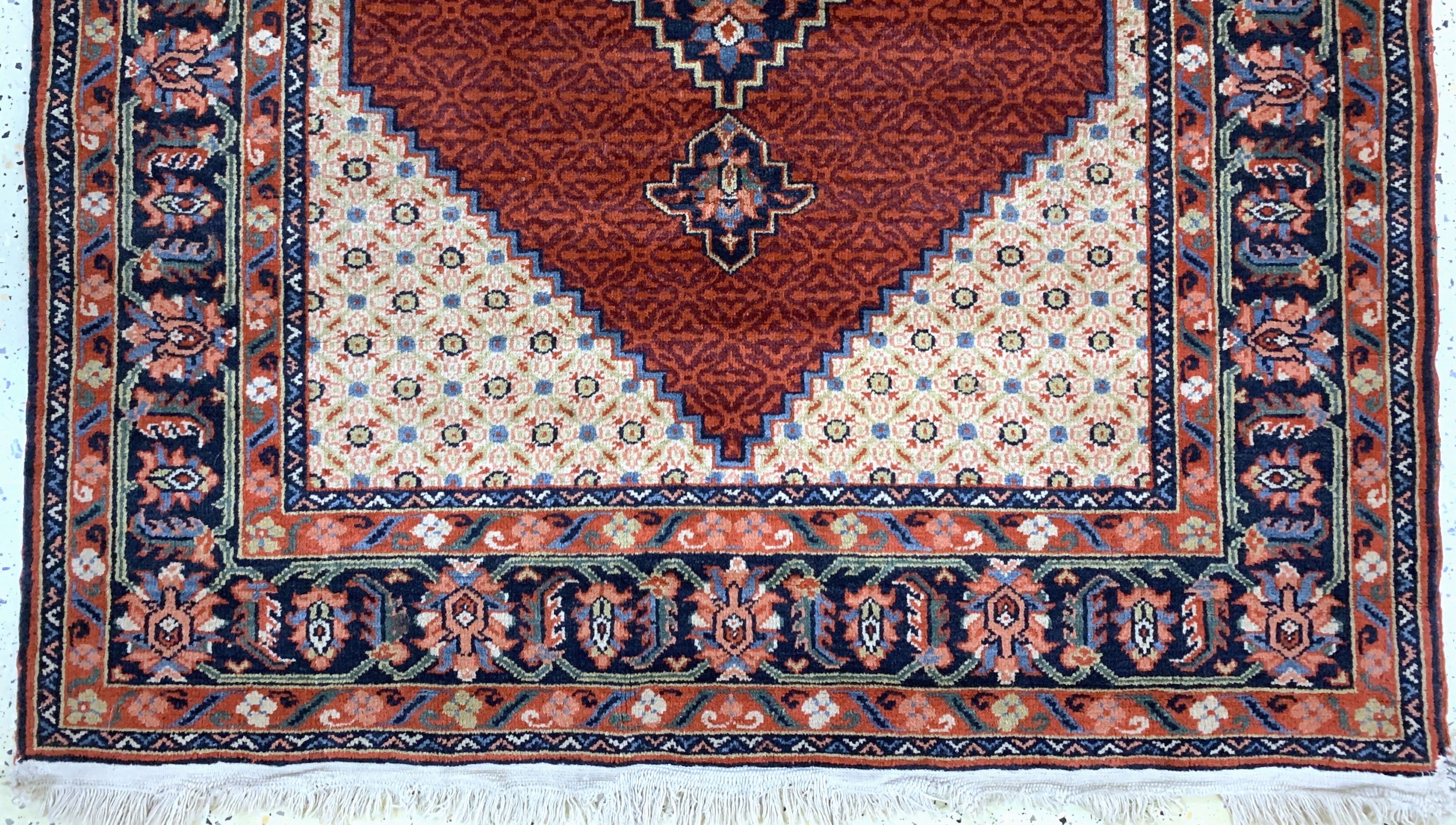 Detail c: Schirwan alt, Rußland, Mitte 20.Jhd, Wolle auf Baumwolle, ca. 200 x 127 cm, EHZ: 2