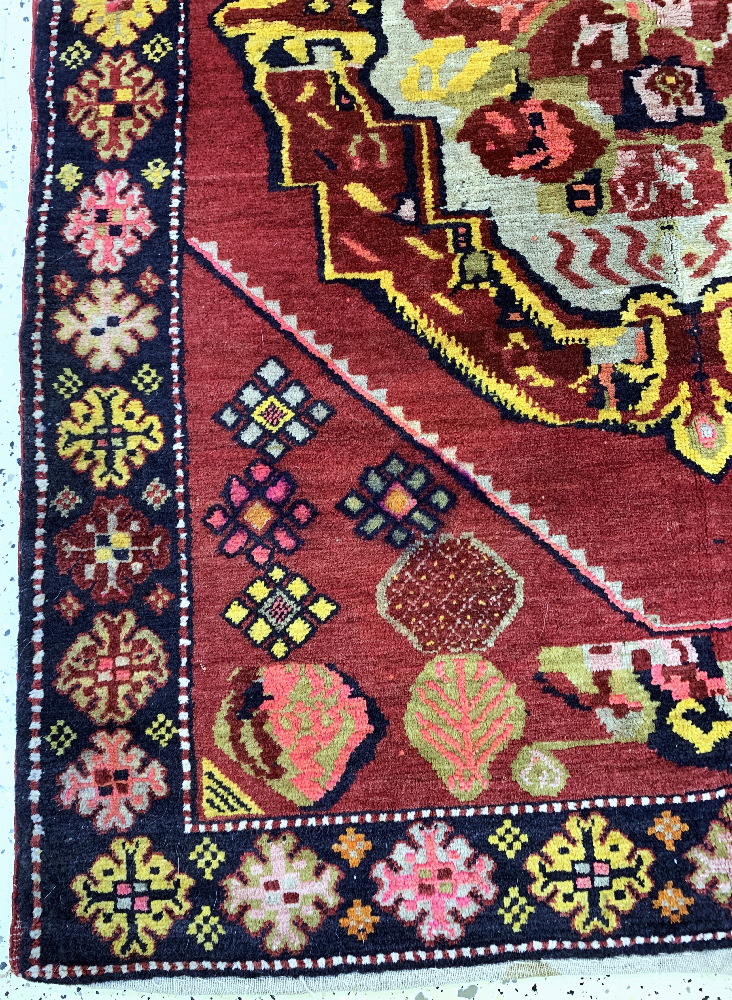 Detail b: Karabagh antik, Kaukasus, um 1900, Wolle auf Wolle, ca. 205 x 140 cm, EHZ: 2