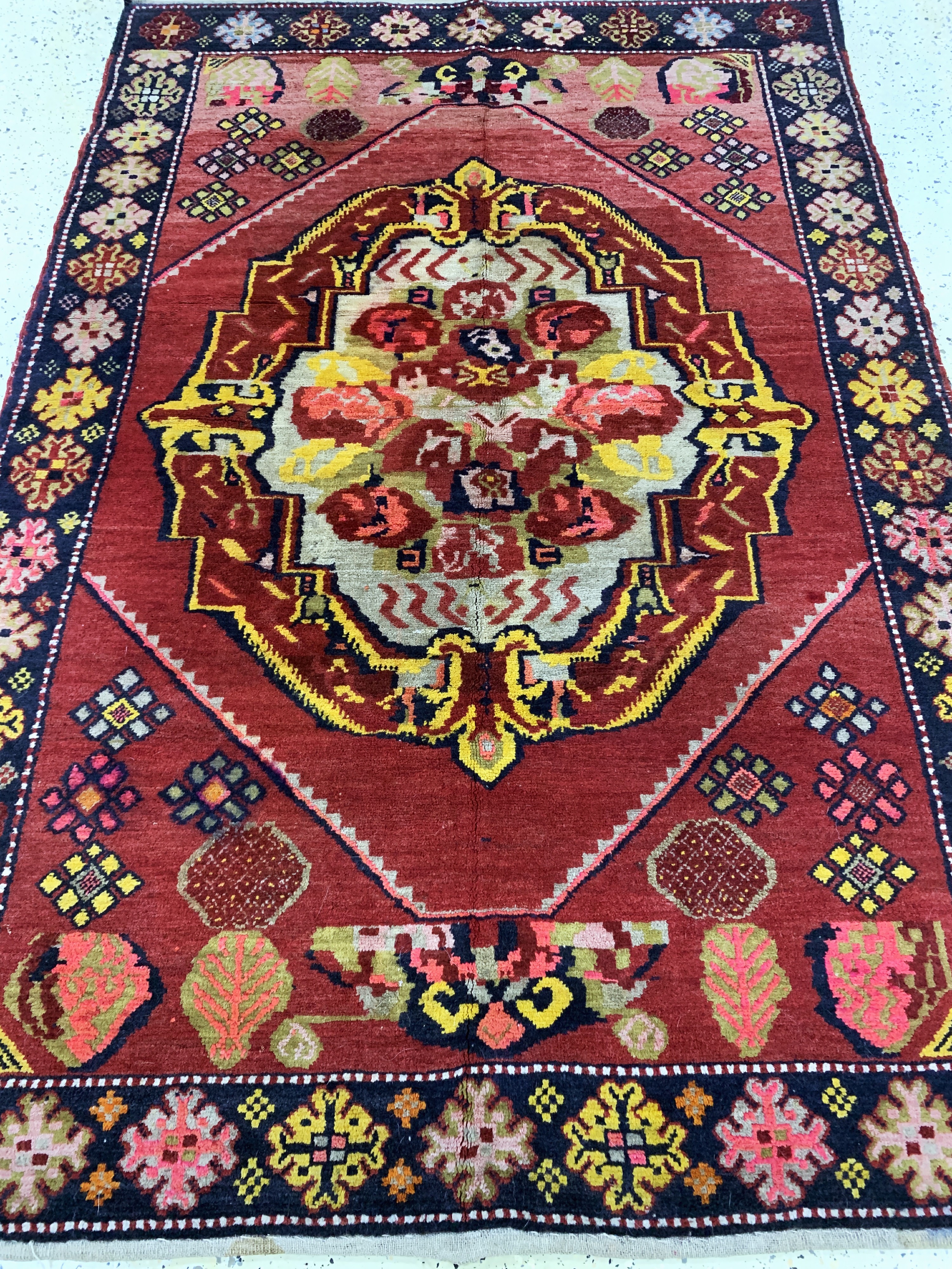 Detail f: Karabagh antik, Kaukasus, um 1900, Wolle auf Wolle, ca. 205 x 140 cm, EHZ: 2