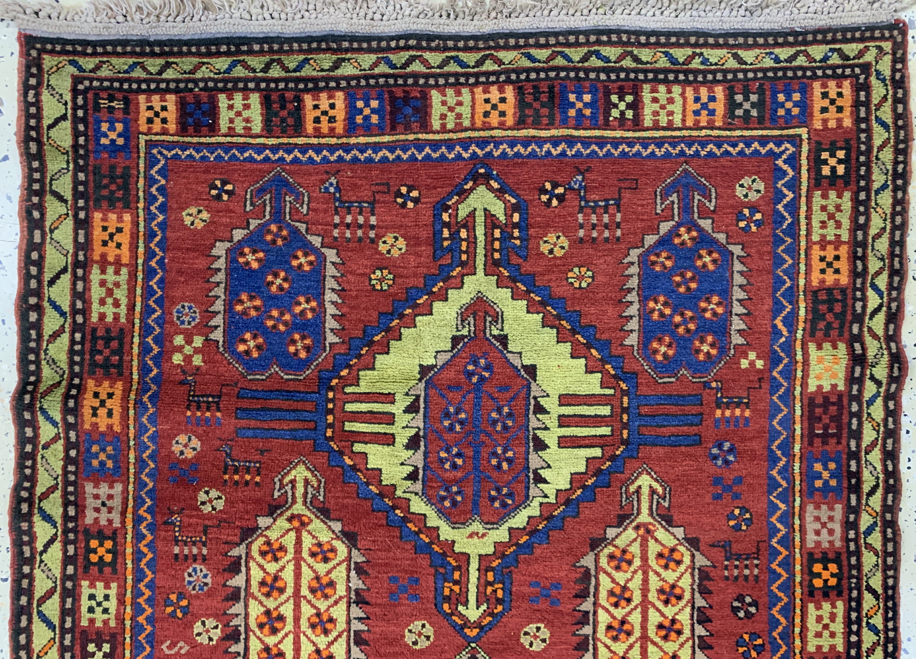 Detail a: Konya alt, Türkei, Mitte 20.Jhd, Wolle auf Wolle, ca. 240 x 122 cm, EHZ: 2