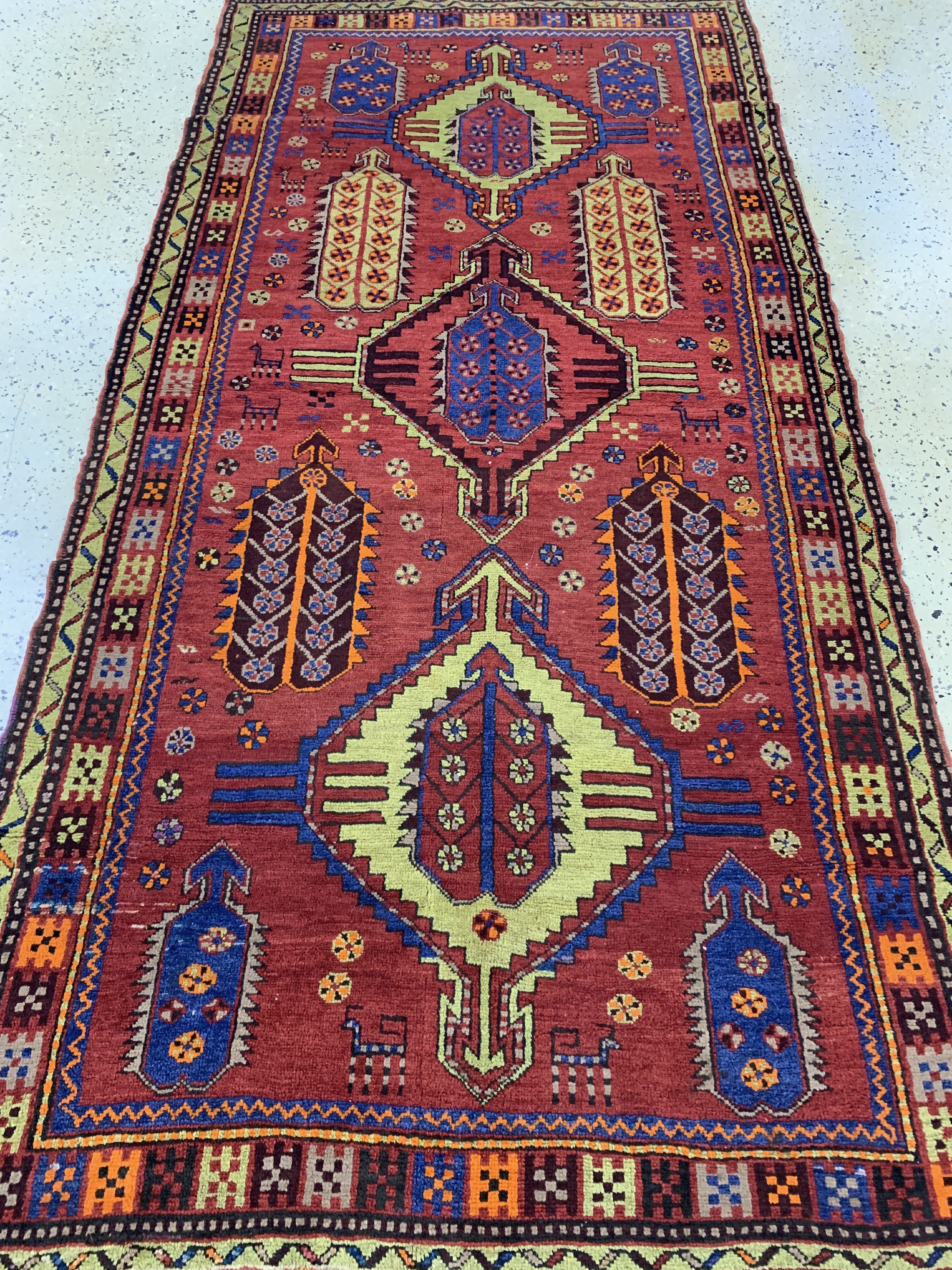 Detail d: Konya alt, Türkei, Mitte 20.Jhd, Wolle auf Wolle, ca. 240 x 122 cm, EHZ: 2