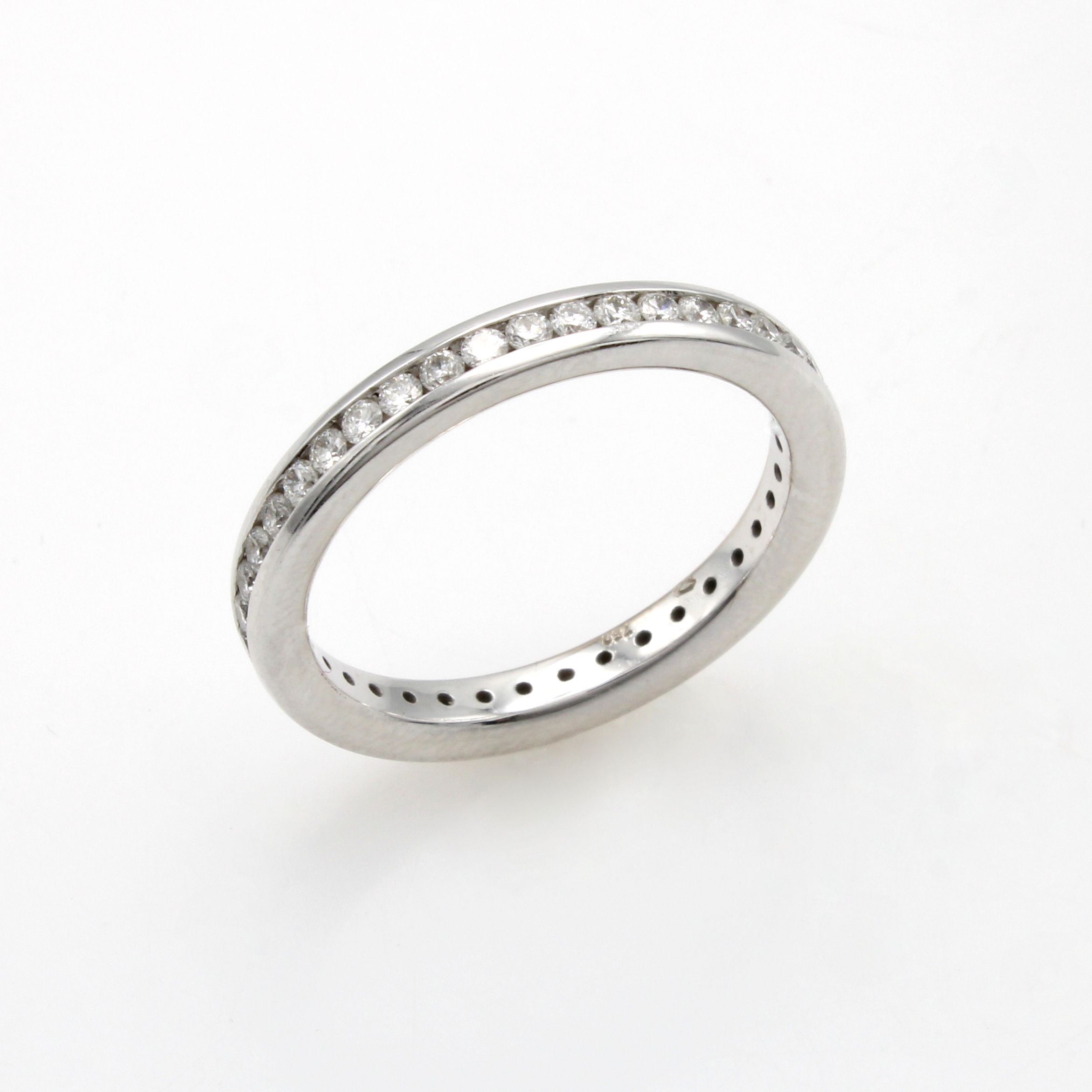 Image 27091487 - Memoryring mit Brillanten, WG 750/000, 41 Brill. zus. ca. 0.75 ct Weiß/si, RW ca. 55 ...