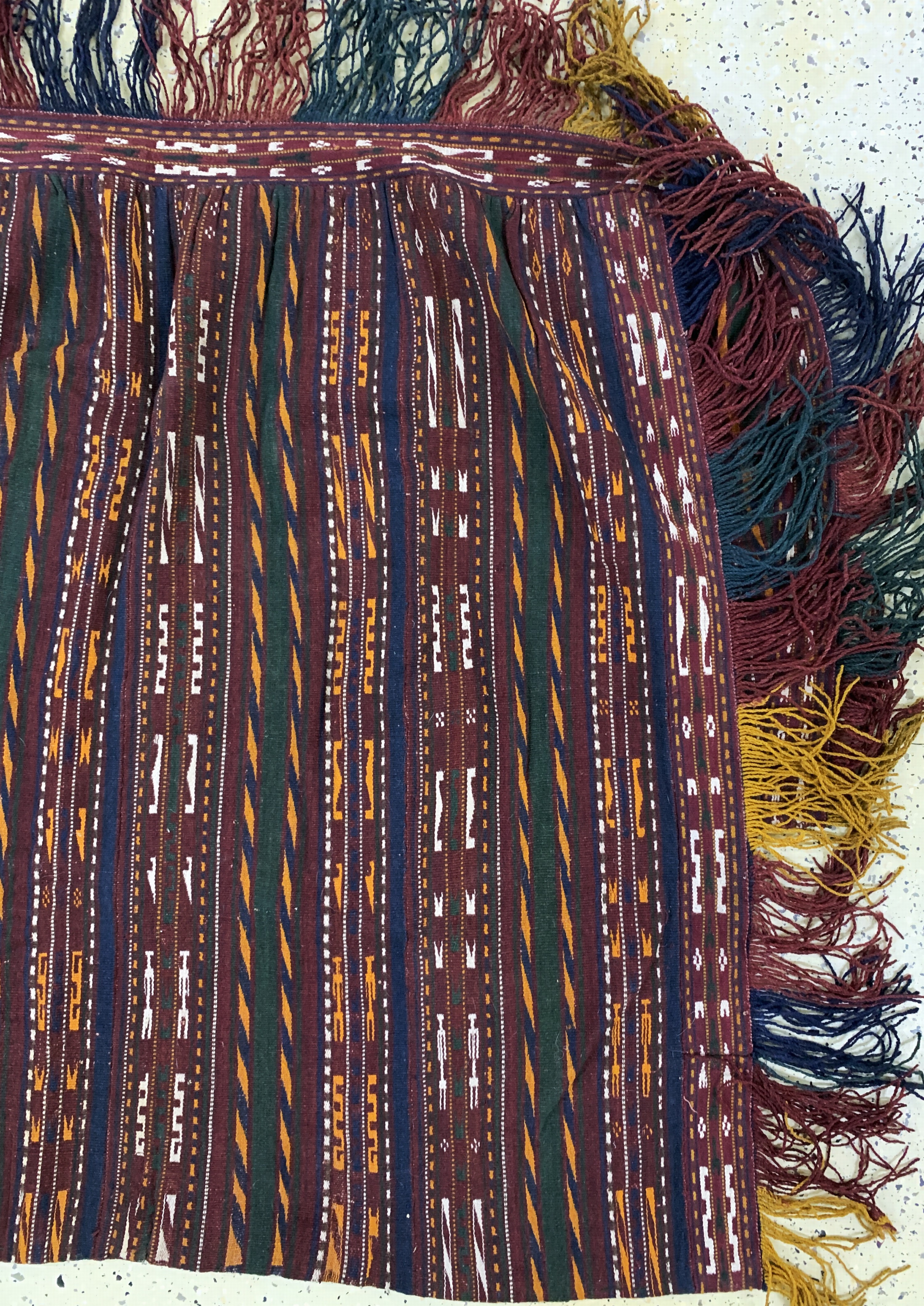 Detail a: Pferdedecke alt, Turkmenistan, Anfang 20.Jhd, Wolle auf Wolle, ca. 123 x 144 cm, EHZ: 2