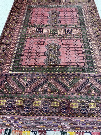 27091433f - Ersari Engsi, Afghanistan, Anfang 20.Jhd, Wolle auf Wolle, ca. 240 x 170 cm, EHZ: 2 ...