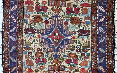 27091434b - Sumakh, Azerbaijan, Ende 20.Jhd, Wolle auf Baumwolle, ca. 195 x 120 cm, EHZ: 2 ...