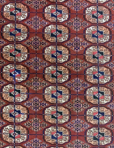 27091441c - Buchara alt, Turkmenistan, Anfang 20.Jhd, Wolle auf Wolle, ca. 155 x 110 cm, EHZ: ...