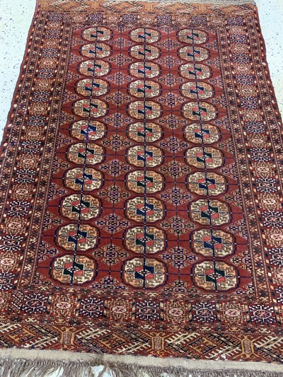 27091441d - Buchara alt, Turkmenistan, Anfang 20.Jhd, Wolle auf Wolle, ca. 155 x 110 cm, EHZ: ...