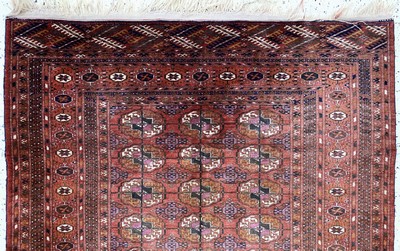 27091442a - Buchara alt, Rußland, Mitte 20.Jhd, Wolle auf Wolle, ca. 185 x 135 cm, verblasst, EHZ: ...
