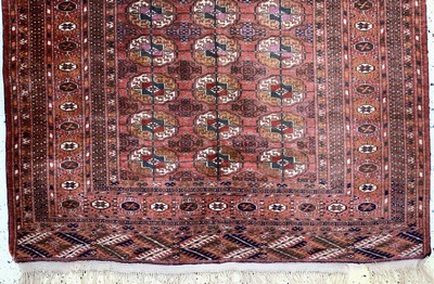 27091442b - Buchara alt, Rußland, Mitte 20.Jhd, Wolle auf Wolle, ca. 185 x 135 cm, verblasst, EHZ: ...