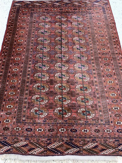27091442c - Buchara alt, Rußland, Mitte 20.Jhd, Wolle auf Wolle, ca. 185 x 135 cm, verblasst, EHZ: ...