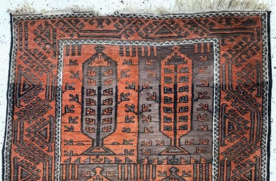 27091443a - Belutsch antik, Persien, 19.Jhd, Wolle auf Wolle, ca. 195 x 120 cm, EHZ: 3-4 ...