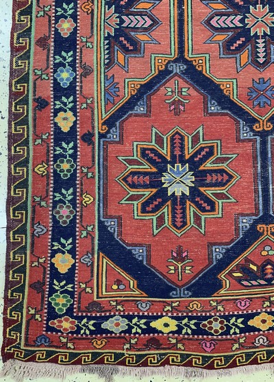 27091446b - Sumakh old, Caucasus, mid-20th century, wool on wool, approx. 310 x 165 cm, condition: 2. ...