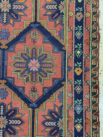 27091446d - Sumakh old, Caucasus, mid-20th century, wool on wool, approx. 310 x 165 cm, condition: 2. ...