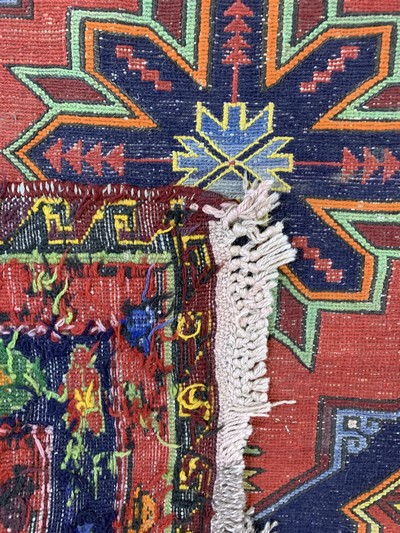 27091446h - Sumakh old, Caucasus, mid-20th century, wool on wool, approx. 310 x 165 cm, condition: 2. ...