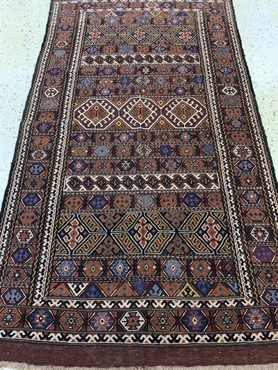 27091449d - Sumakh alt, Türkei, Mitte 20.Jhd, Wolle aufWolle, ca. 205 x 116 cm, EHZ: 2 ...