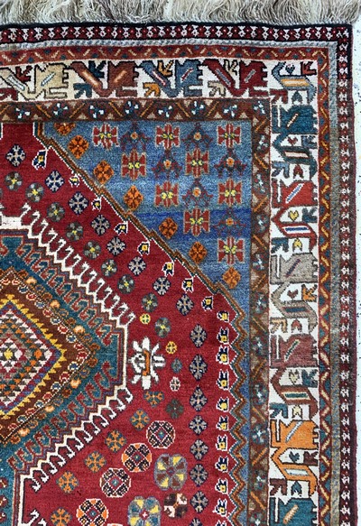 27091476e - Ghaschgai alt, Persien, Anfang 20.Jhd, Wolle auf Wolle, ca. 265 x 155 cm, EHZ: 2 ...