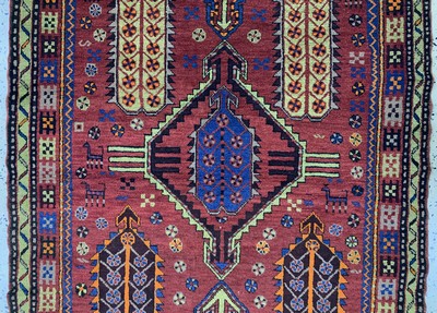 27091478b - Konya alt, Türkei, Mitte 20.Jhd, Wolle auf Wolle, ca. 240 x 122 cm, EHZ: 2 ...