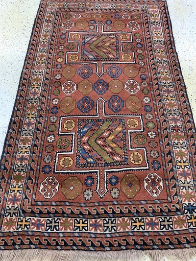 27091481d - Gouchan, Persien, Ende 20.Jhd, Wolle auf Wolle, ca. 195 x 114 cm, EHZ: 2 Schätzpreis: ...